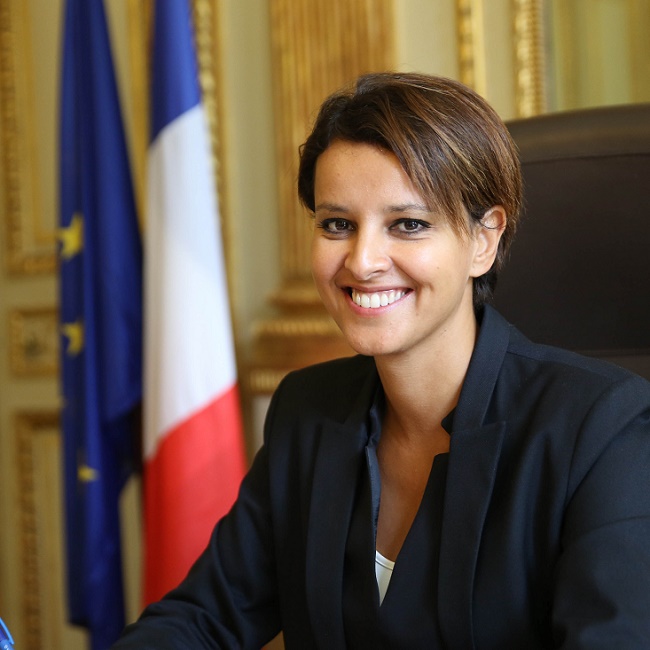 Najat Vallaud-Belkacem, ministre de l’Éducation Nationale, tient à renforcer l’éducation aux médias dans le système éducatif français. Un enseignement qui est intégré à la réforme du collège. Crédit : Philippe Devernay.